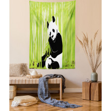 Panda in Bamboo Forest Tapestry