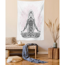 Meditation Lotus Mandala Tapestry