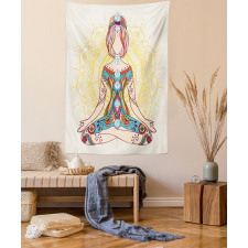 Lotus Pose Inner Peace Tapestry