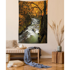 River with Rocks Forest Lush Tapestry