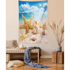 Shells on Tropic Beach Tapestry