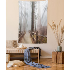 Forest in Foggy Morning Tapestry