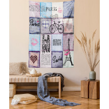 Eiffel Tower Love Letter Tapestry