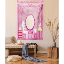 French Lady Cat Mirror Tapestry
