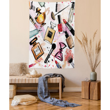 Cosmetics Make up Theme Tapestry