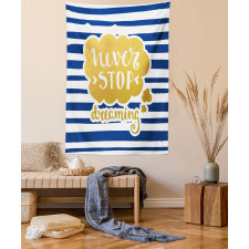 Maritime Vintage Navy Tapestry