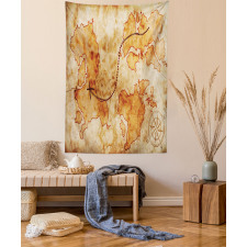 Grunge Map Tapestry