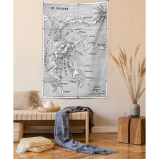 French Map Island Tapestry