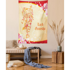 Elephant Pink Blossoms Tapestry