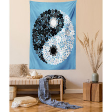 Tao Sign Floral Tapestry