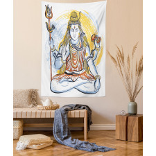 Grungy Style Meditation Tapestry
