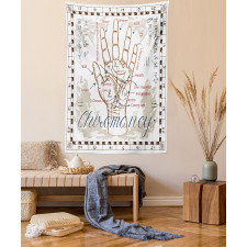 Vintage Chiromancy Chart Tapestry