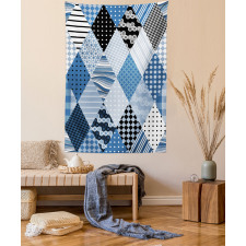 Diamond Shaped Patchworks Tapestry