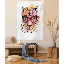 Modern Hipster Leopard Tapestry