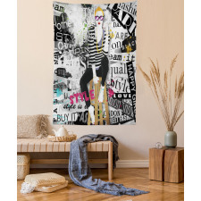 Fashion Girl Grunge Tapestry