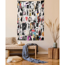 Collage Fashion Modern Tapestry