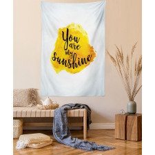 Yellow Grey Romantic Tapestry