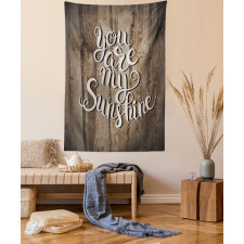 Romantic Words Wooden Tapestry