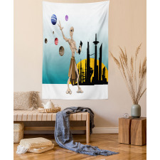 Alien Planets Galaxy Tapestry