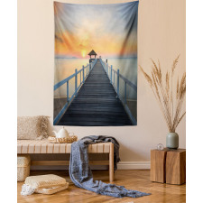 Wood Path on Beach Tapestry