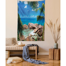 Palm Tree Coastline Tapestry