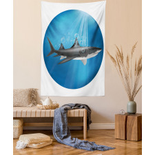 Shark Underwater Hunter Tapestry