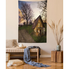 Battered Stone House Tapestry