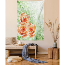 Watercolor Roses Tapestry