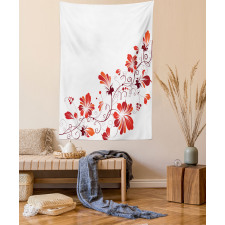 Floral Petal Ornaments Tapestry