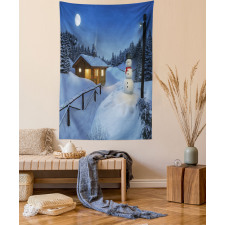 Rustic Wood Cottage Tapestry