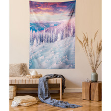 European Snowy Mountain Tapestry