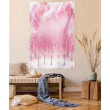 Cherry Trees Feathers Tapestry