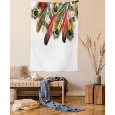 Vibrant Feathers Boho Tapestry