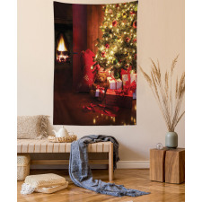 New Year Xmas Trees Tapestry