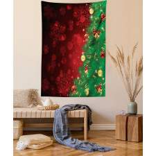 Jingle Bells Trees Tapestry