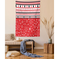 Geometric Snowflakes Tapestry