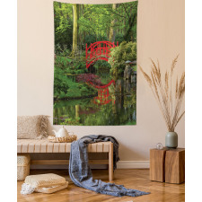 Chinese Bridge in a Forest Tapestry