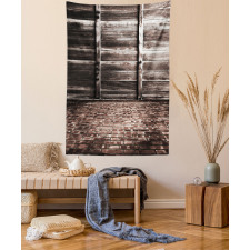 Brick Floor Wooden Wall Tapestry