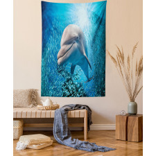 Dolphin in Ocean Marine Tapestry