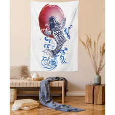 Carp on Flag Tapestry