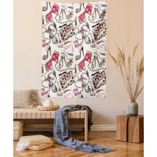 Feminine Beauty Items Tapestry