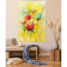 Poppy Flowers Blossom Tapestry