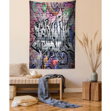 Graffiti Grunge Wall Art Tapestry