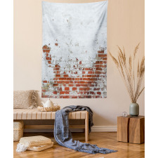 Aged Vintage Brick Wall Tapestry