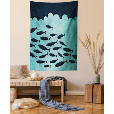 Surreal Ocean Life Theme Tapestry