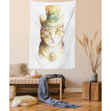 Watercolor Effect Animal Tapestry