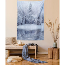 Winter Blizzard Forest Tapestry