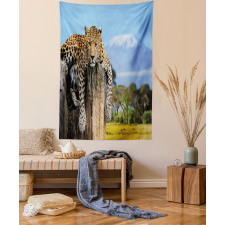 Leopard on a Tree Tapestry