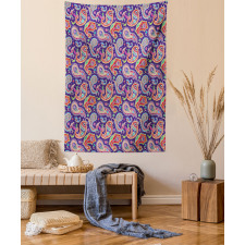 Retro Hippie Motives Tapestry