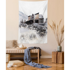 Old Wooden 20s Town Tapestry